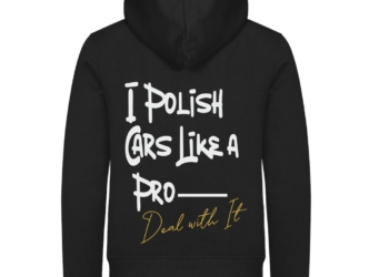 Zwarte Hoodie Met Quote – I Polish Cars Like A Pro – Deal With it